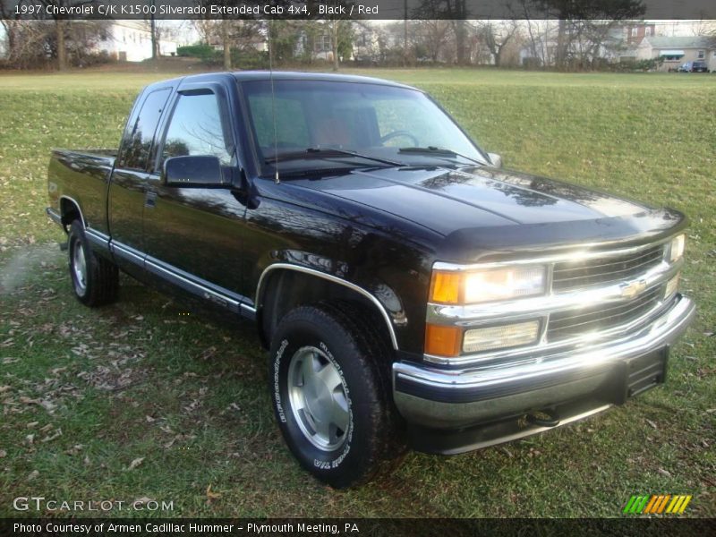 Black / Red 1997 Chevrolet C/K K1500 Silverado Extended Cab 4x4