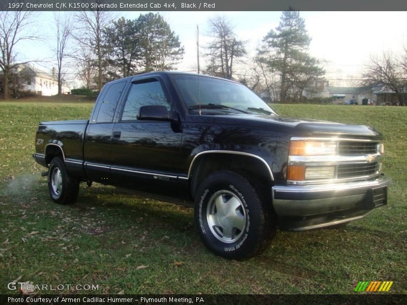 Black / Red 1997 Chevrolet C/K K1500 Silverado Extended Cab 4x4