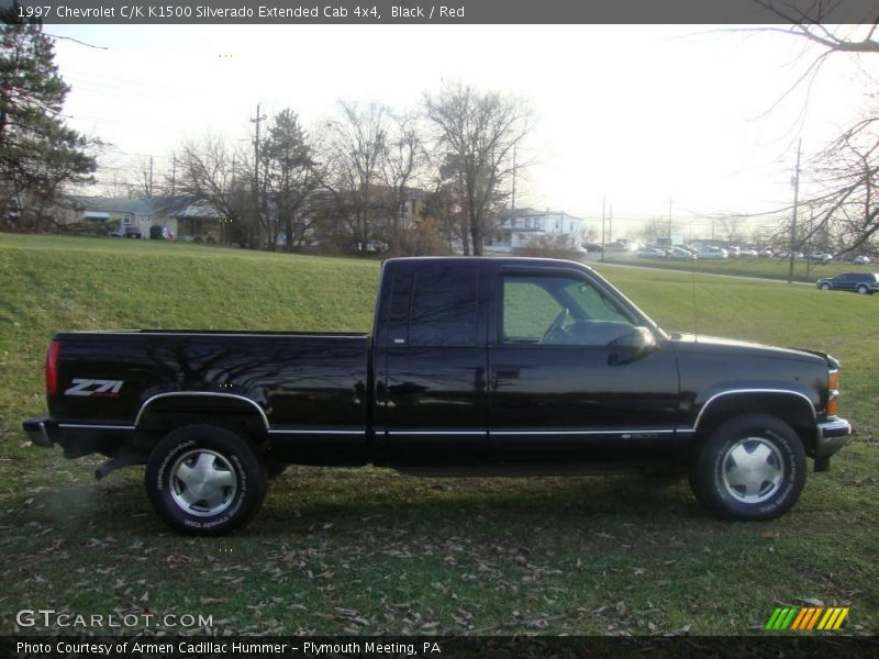 Black / Red 1997 Chevrolet C/K K1500 Silverado Extended Cab 4x4
