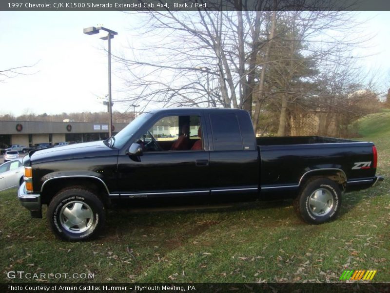 Black / Red 1997 Chevrolet C/K K1500 Silverado Extended Cab 4x4