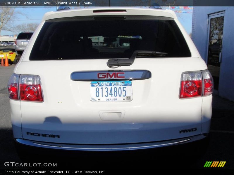Summit White / Ebony 2009 GMC Acadia SLT AWD
