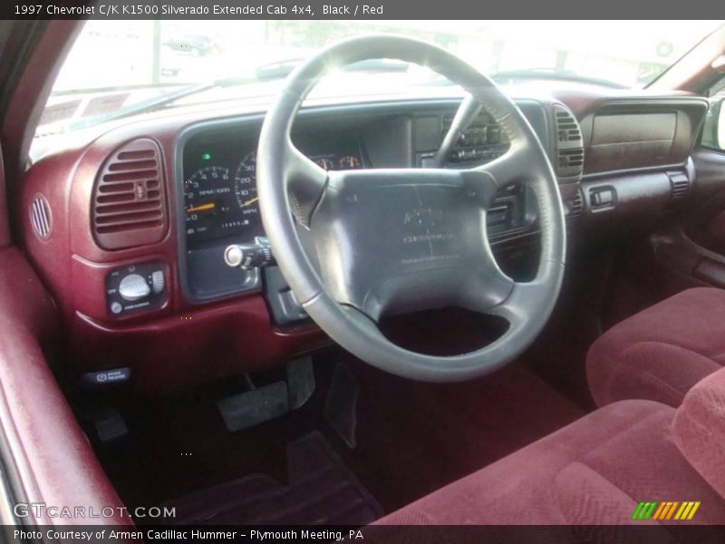 Black / Red 1997 Chevrolet C/K K1500 Silverado Extended Cab 4x4