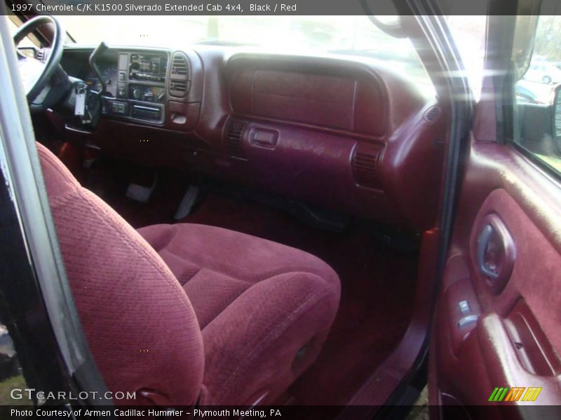 Black / Red 1997 Chevrolet C/K K1500 Silverado Extended Cab 4x4
