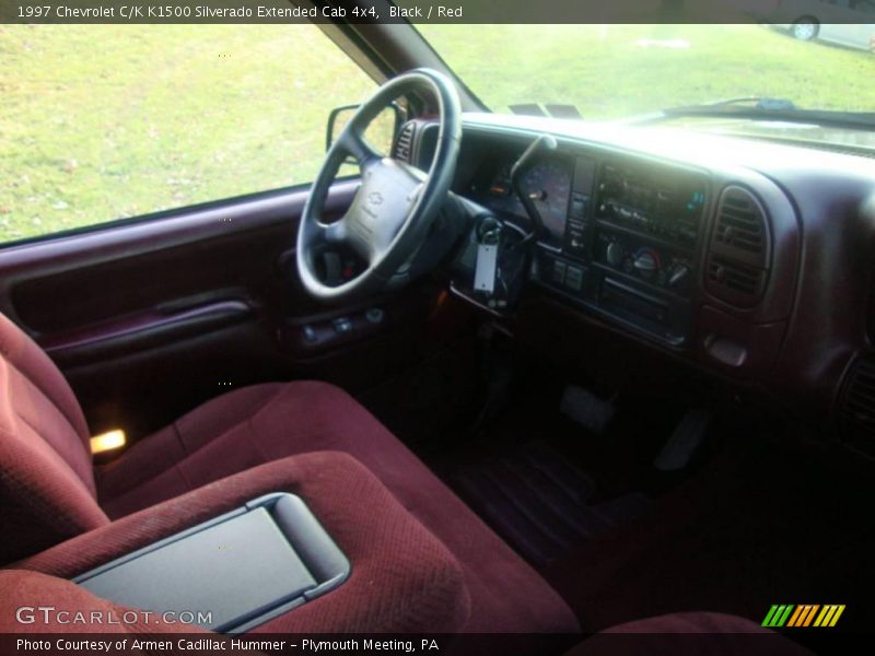 Black / Red 1997 Chevrolet C/K K1500 Silverado Extended Cab 4x4