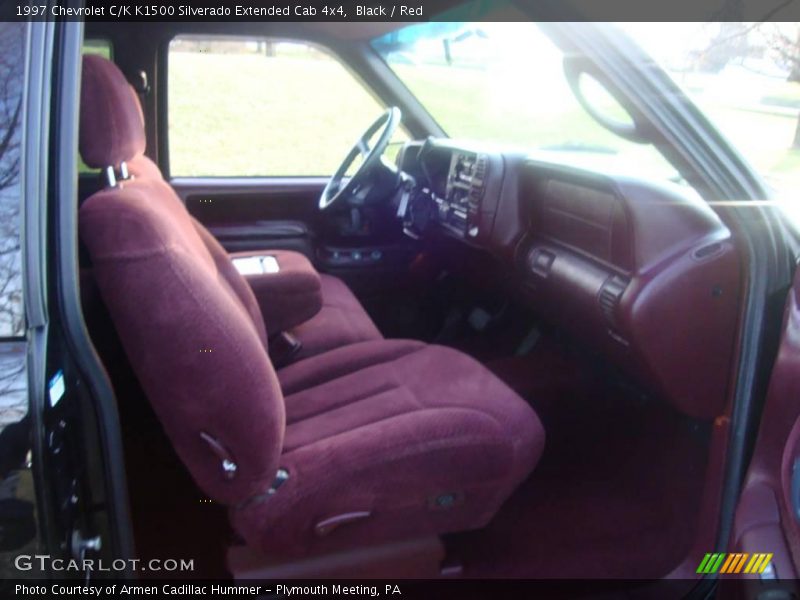 Black / Red 1997 Chevrolet C/K K1500 Silverado Extended Cab 4x4