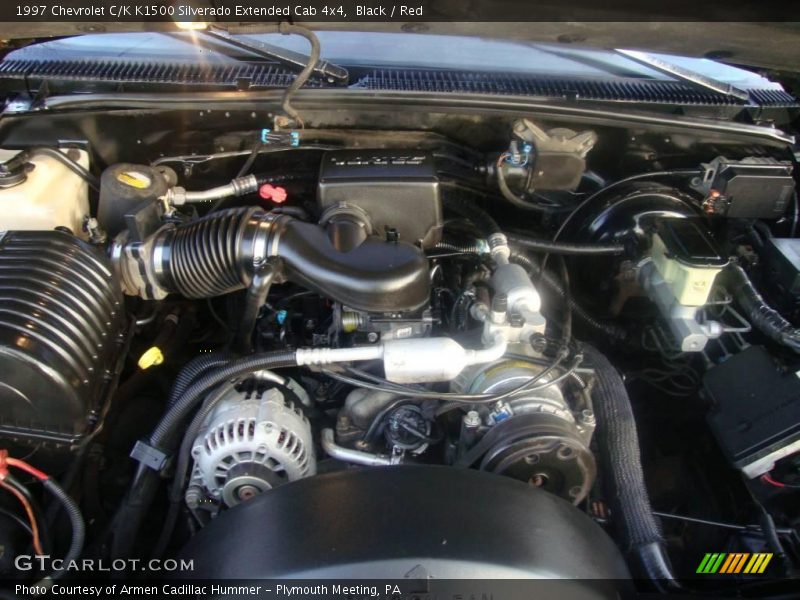 Black / Red 1997 Chevrolet C/K K1500 Silverado Extended Cab 4x4