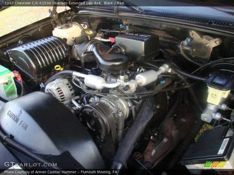 Black / Red 1997 Chevrolet C/K K1500 Silverado Extended Cab 4x4