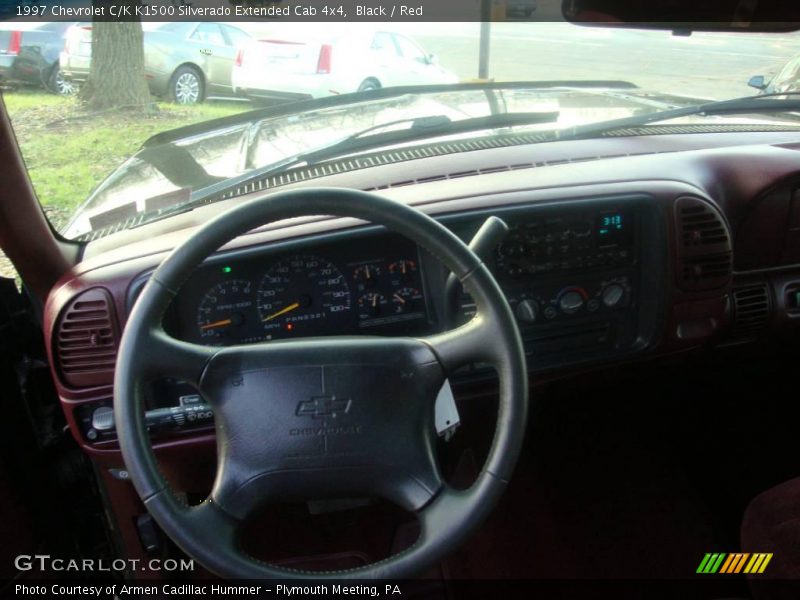 Black / Red 1997 Chevrolet C/K K1500 Silverado Extended Cab 4x4