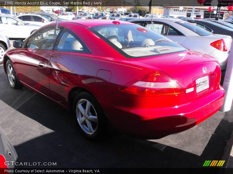 San Marino Red / Ivory 2005 Honda Accord EX-L Coupe