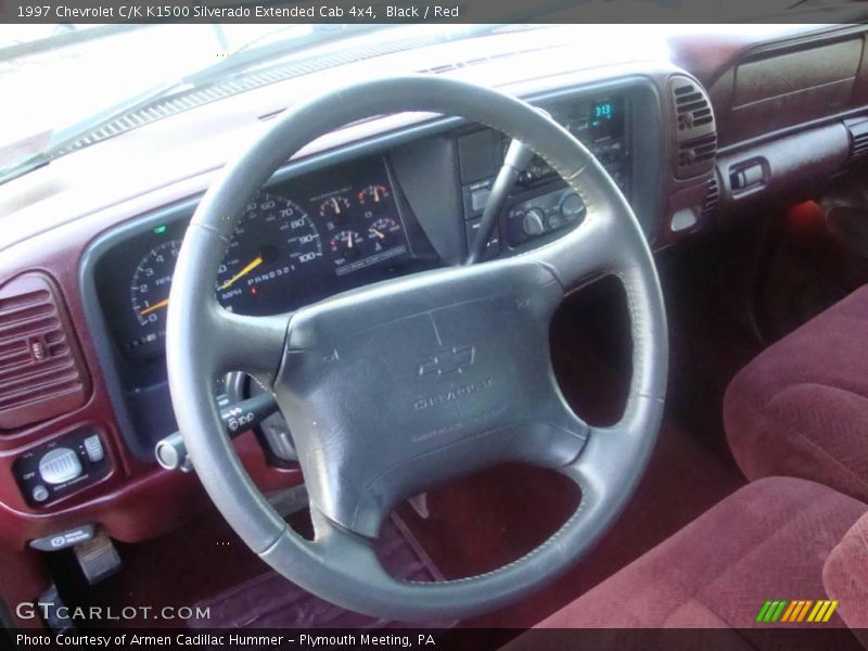 Black / Red 1997 Chevrolet C/K K1500 Silverado Extended Cab 4x4