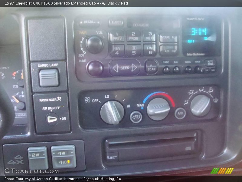 Black / Red 1997 Chevrolet C/K K1500 Silverado Extended Cab 4x4