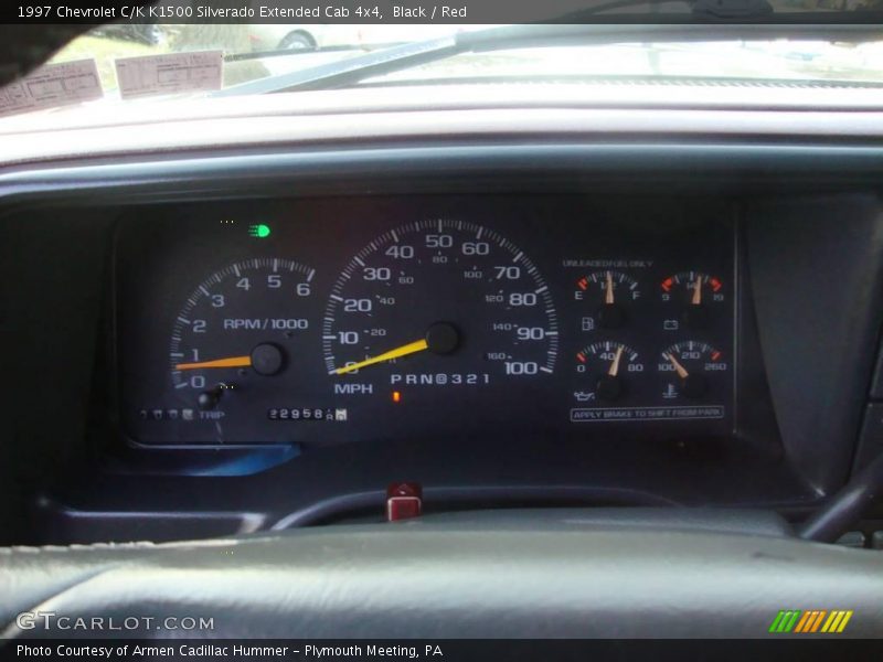 Black / Red 1997 Chevrolet C/K K1500 Silverado Extended Cab 4x4