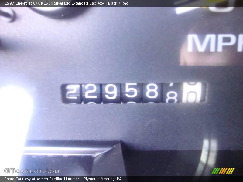 Black / Red 1997 Chevrolet C/K K1500 Silverado Extended Cab 4x4