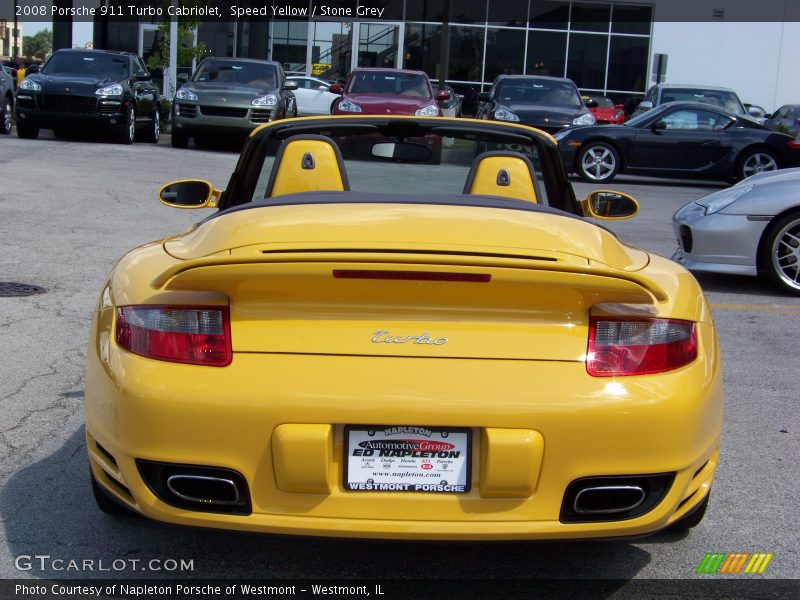 Speed Yellow / Stone Grey 2008 Porsche 911 Turbo Cabriolet