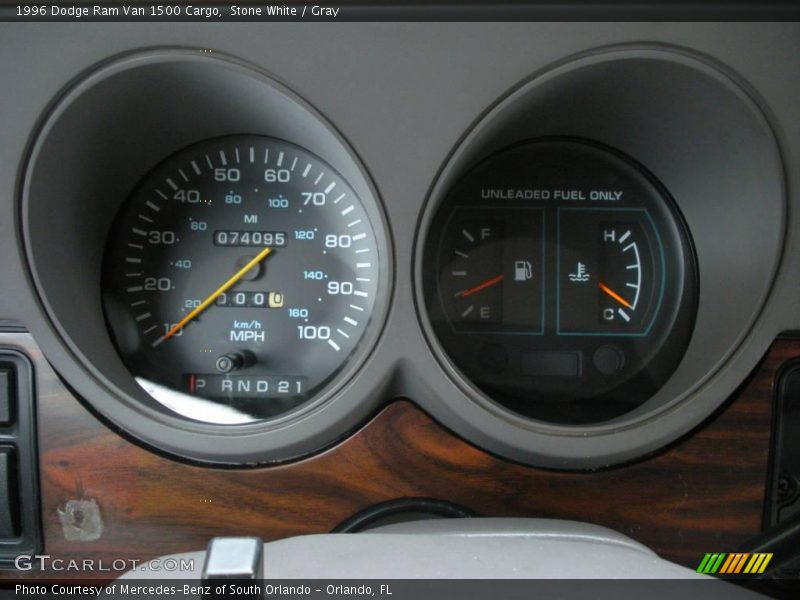 Stone White / Gray 1996 Dodge Ram Van 1500 Cargo