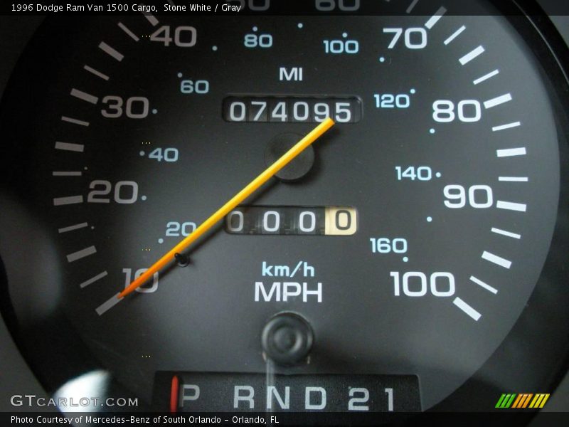 Stone White / Gray 1996 Dodge Ram Van 1500 Cargo