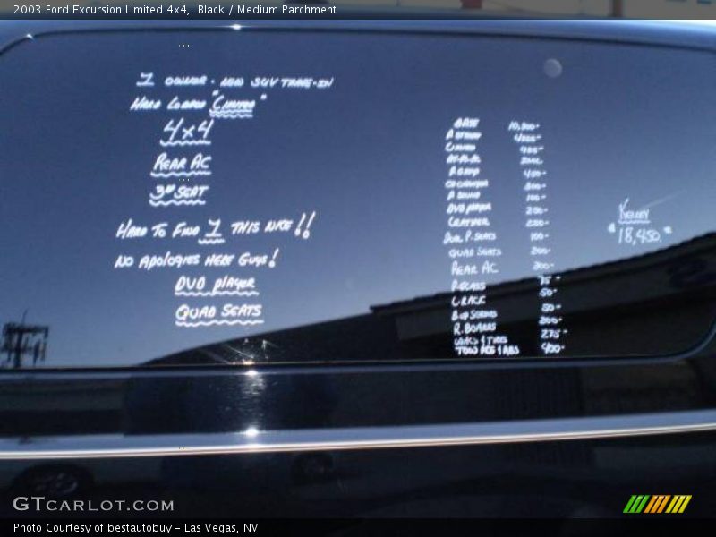 Black / Medium Parchment 2003 Ford Excursion Limited 4x4