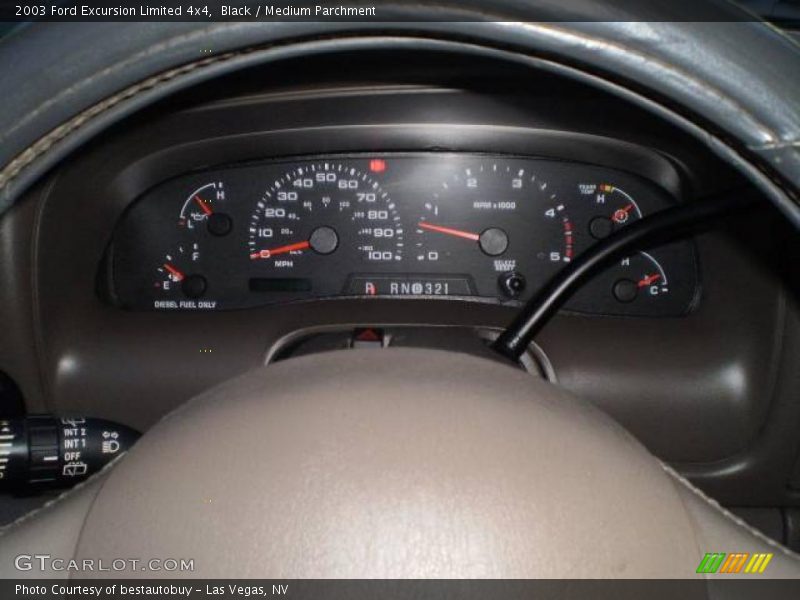 Black / Medium Parchment 2003 Ford Excursion Limited 4x4