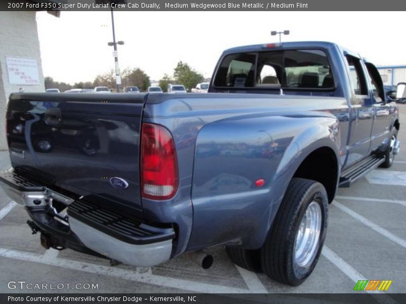 Medium Wedgewood Blue Metallic / Medium Flint 2007 Ford F350 Super Duty Lariat Crew Cab Dually