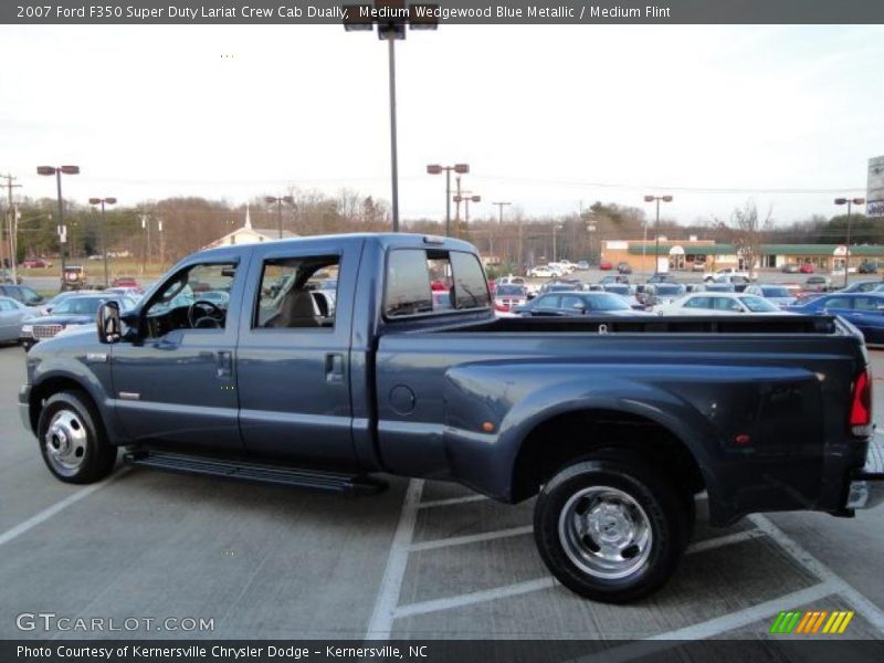 Medium Wedgewood Blue Metallic / Medium Flint 2007 Ford F350 Super Duty Lariat Crew Cab Dually