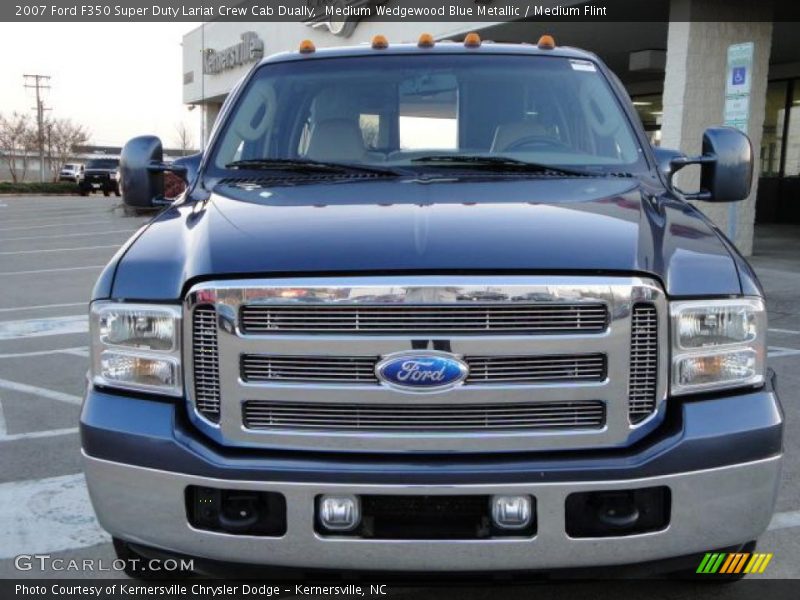 Medium Wedgewood Blue Metallic / Medium Flint 2007 Ford F350 Super Duty Lariat Crew Cab Dually