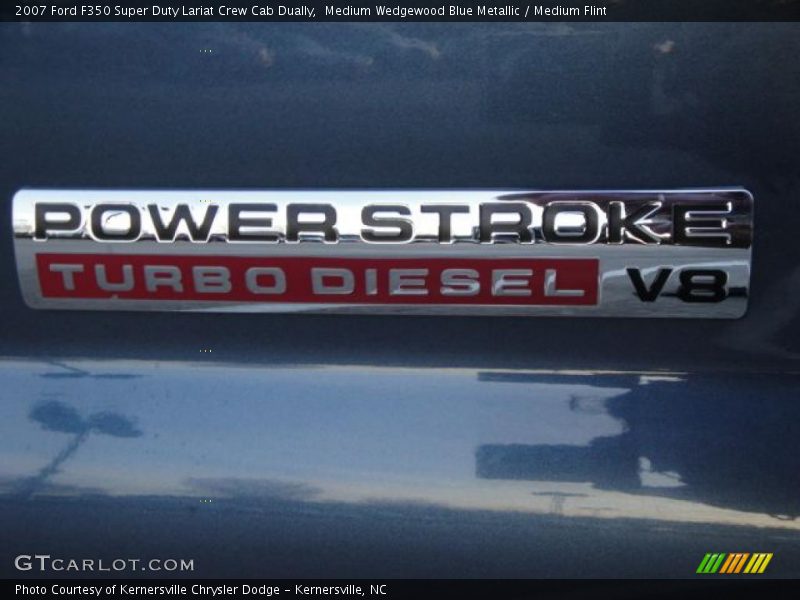 Medium Wedgewood Blue Metallic / Medium Flint 2007 Ford F350 Super Duty Lariat Crew Cab Dually