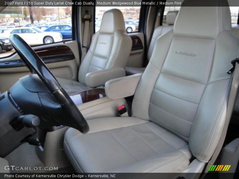 Medium Wedgewood Blue Metallic / Medium Flint 2007 Ford F350 Super Duty Lariat Crew Cab Dually