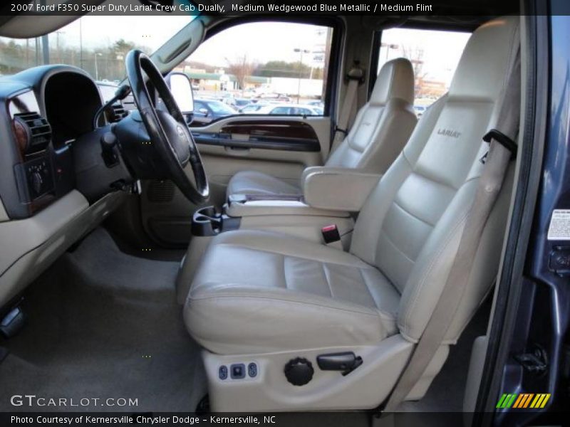 Medium Wedgewood Blue Metallic / Medium Flint 2007 Ford F350 Super Duty Lariat Crew Cab Dually