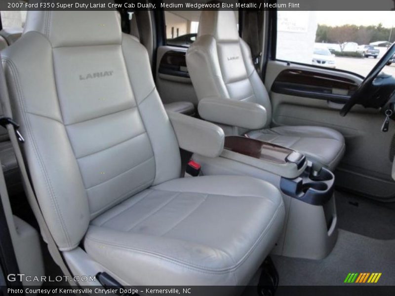 Medium Wedgewood Blue Metallic / Medium Flint 2007 Ford F350 Super Duty Lariat Crew Cab Dually