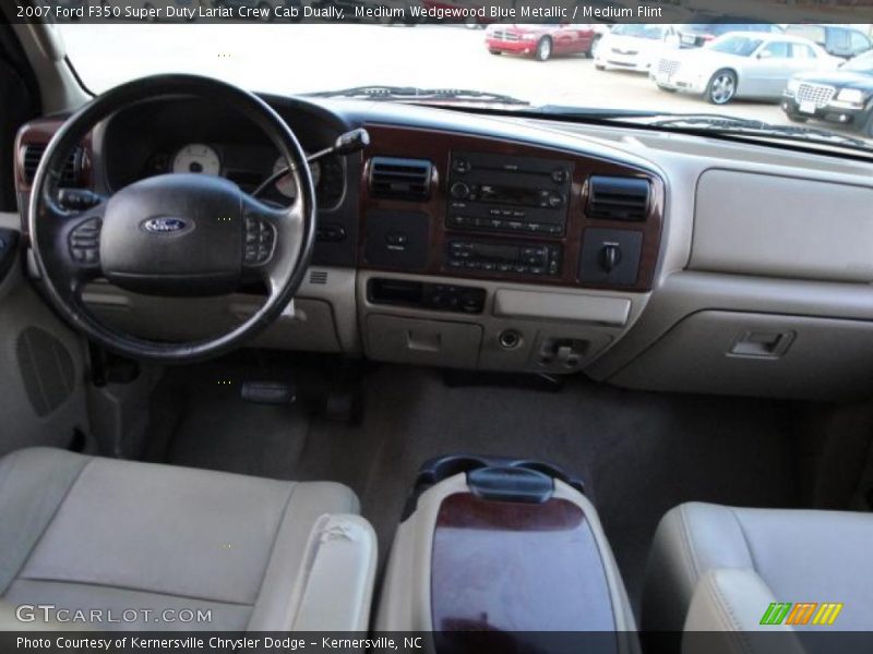 Medium Wedgewood Blue Metallic / Medium Flint 2007 Ford F350 Super Duty Lariat Crew Cab Dually
