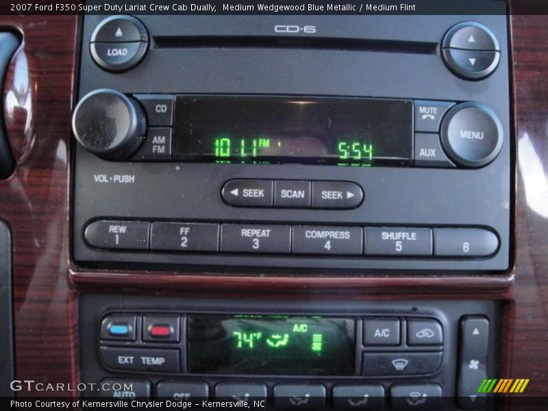Medium Wedgewood Blue Metallic / Medium Flint 2007 Ford F350 Super Duty Lariat Crew Cab Dually