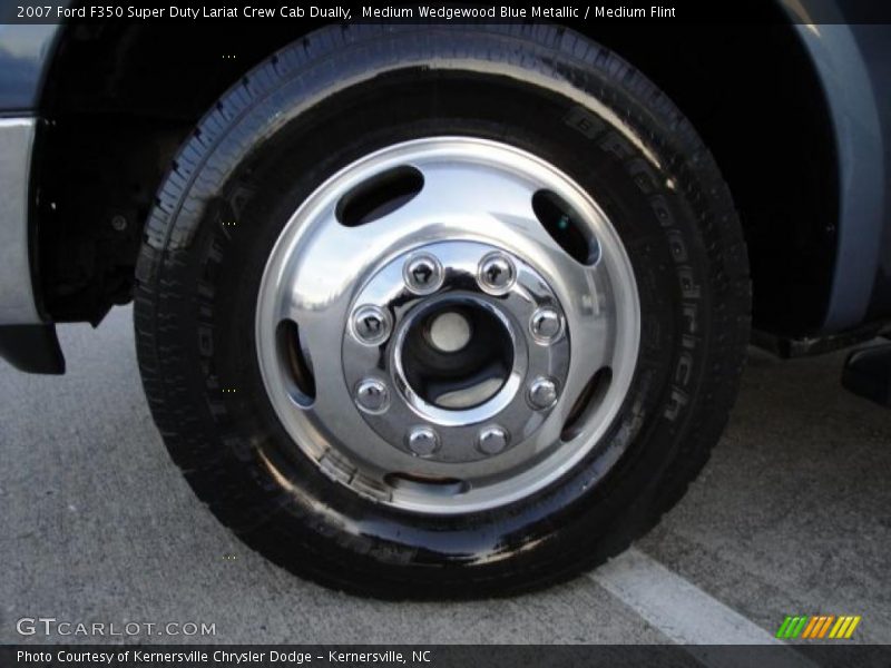 Medium Wedgewood Blue Metallic / Medium Flint 2007 Ford F350 Super Duty Lariat Crew Cab Dually