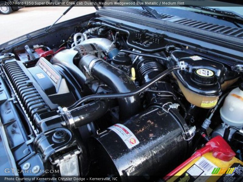 Medium Wedgewood Blue Metallic / Medium Flint 2007 Ford F350 Super Duty Lariat Crew Cab Dually