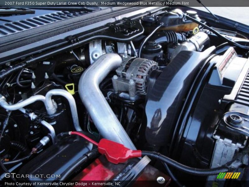 Medium Wedgewood Blue Metallic / Medium Flint 2007 Ford F350 Super Duty Lariat Crew Cab Dually