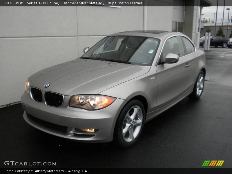 Cashmere Silver Metallic / Taupe Boston Leather 2010 BMW 1 Series 128i Coupe