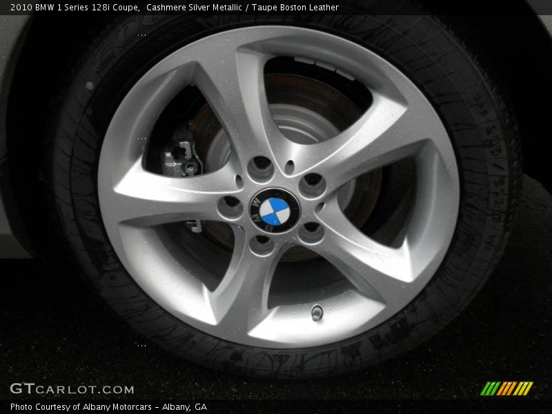 Cashmere Silver Metallic / Taupe Boston Leather 2010 BMW 1 Series 128i Coupe
