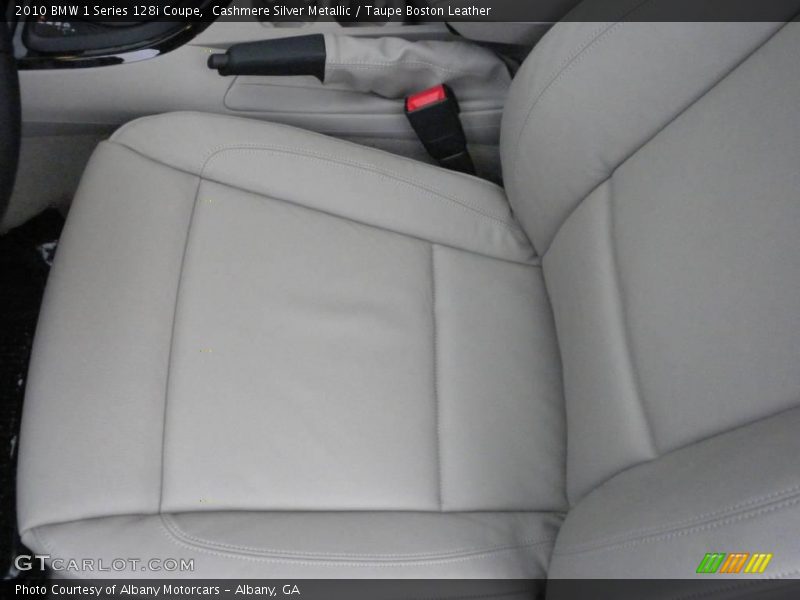 Cashmere Silver Metallic / Taupe Boston Leather 2010 BMW 1 Series 128i Coupe