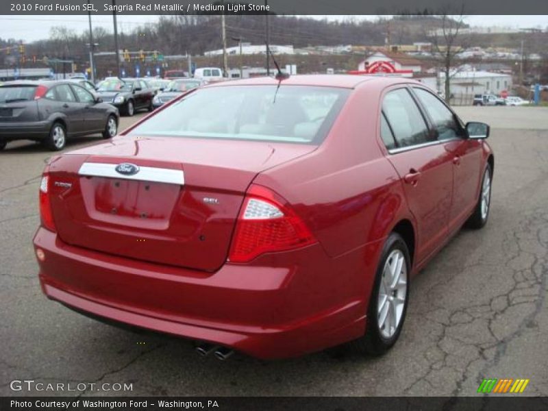 Sangria Red Metallic / Medium Light Stone 2010 Ford Fusion SEL