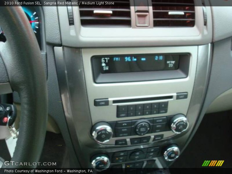 Sangria Red Metallic / Medium Light Stone 2010 Ford Fusion SEL
