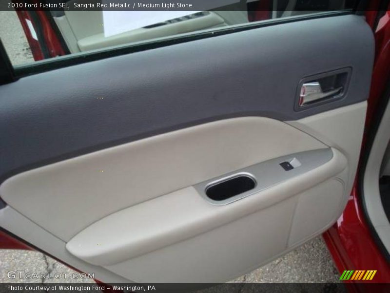 Sangria Red Metallic / Medium Light Stone 2010 Ford Fusion SEL