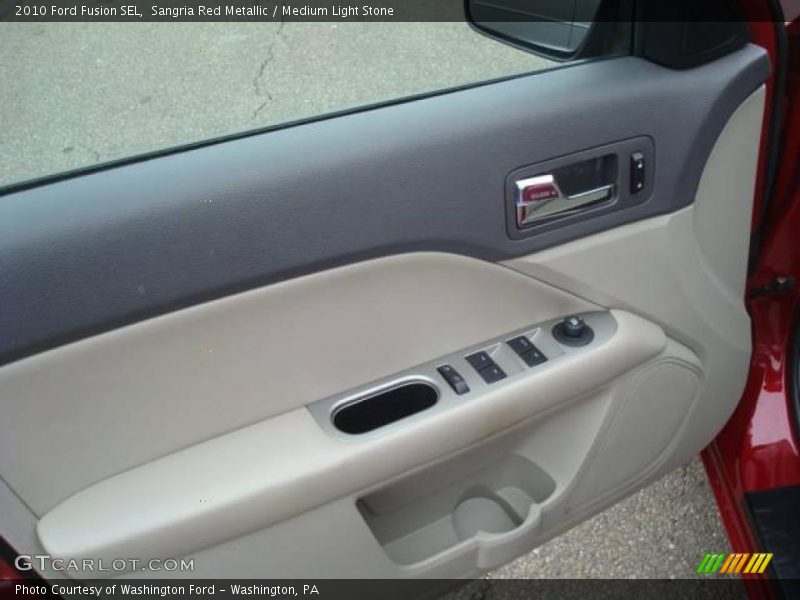 Sangria Red Metallic / Medium Light Stone 2010 Ford Fusion SEL