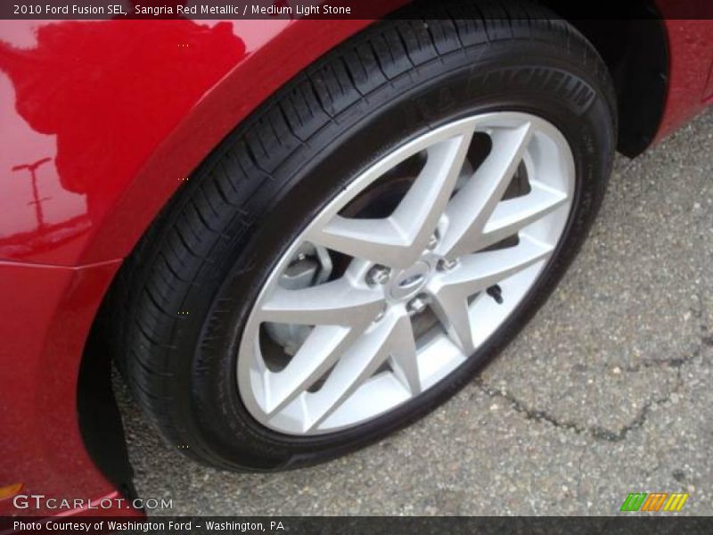 Sangria Red Metallic / Medium Light Stone 2010 Ford Fusion SEL