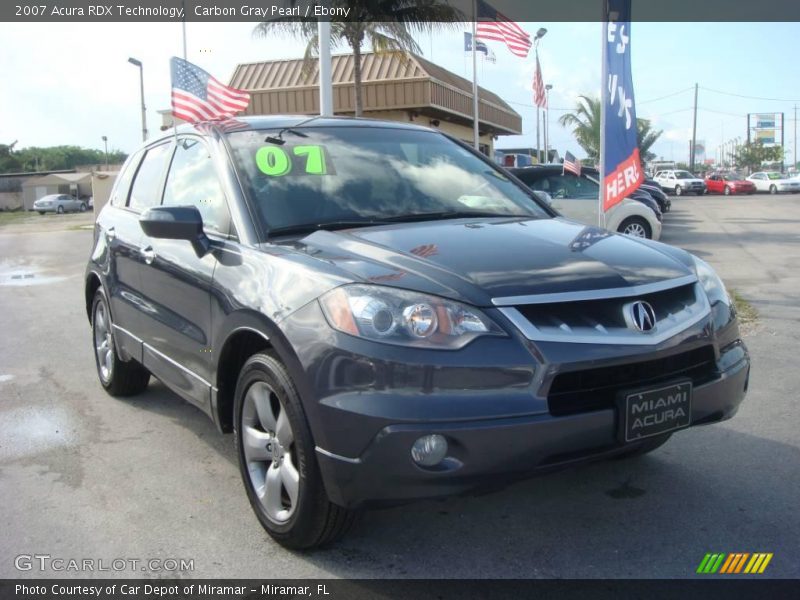 Carbon Gray Pearl / Ebony 2007 Acura RDX Technology