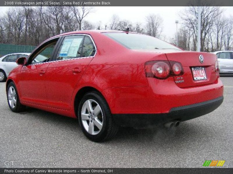 Salsa Red / Anthracite Black 2008 Volkswagen Jetta SE Sedan