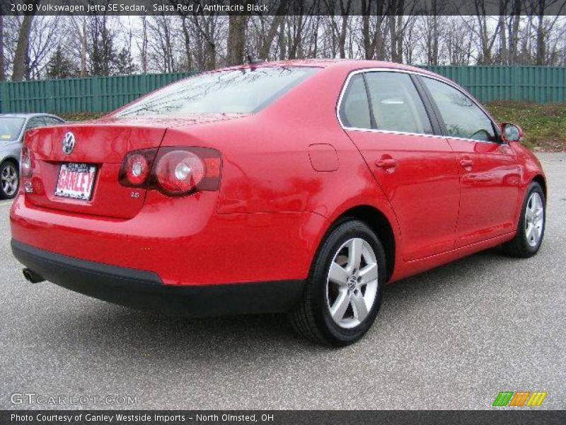 Salsa Red / Anthracite Black 2008 Volkswagen Jetta SE Sedan