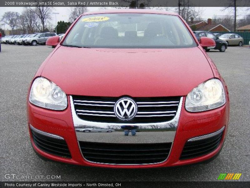 Salsa Red / Anthracite Black 2008 Volkswagen Jetta SE Sedan