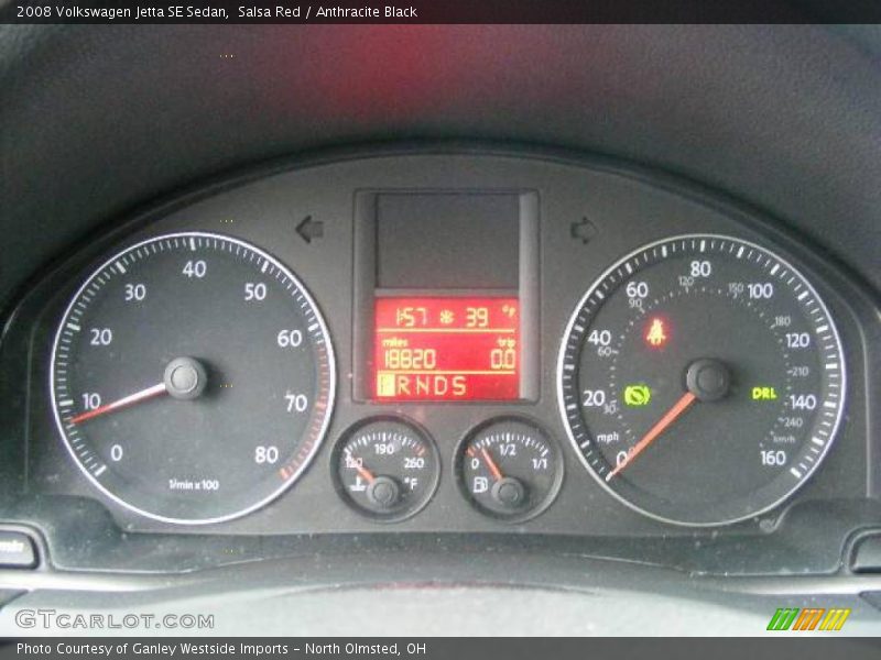 Salsa Red / Anthracite Black 2008 Volkswagen Jetta SE Sedan