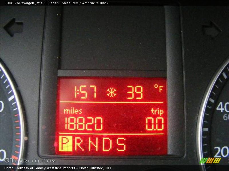 Salsa Red / Anthracite Black 2008 Volkswagen Jetta SE Sedan