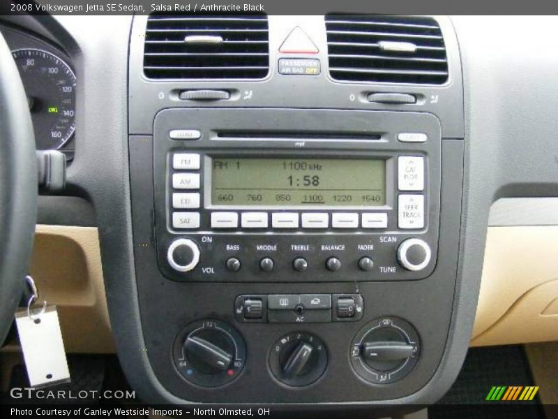 Salsa Red / Anthracite Black 2008 Volkswagen Jetta SE Sedan