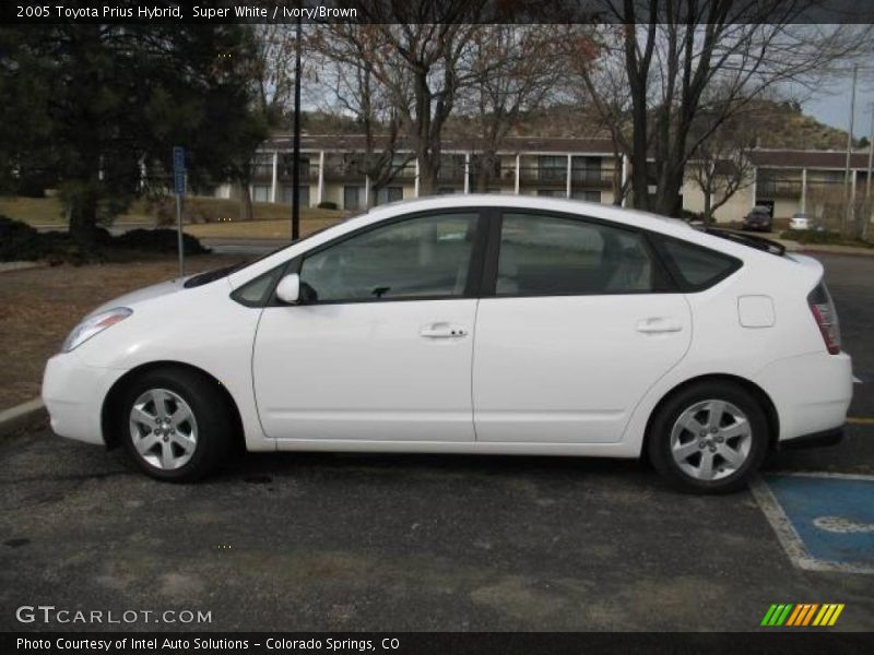 Super White / Ivory/Brown 2005 Toyota Prius Hybrid